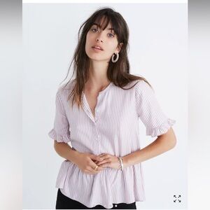 Madewell Studio Ruffle Hem Top